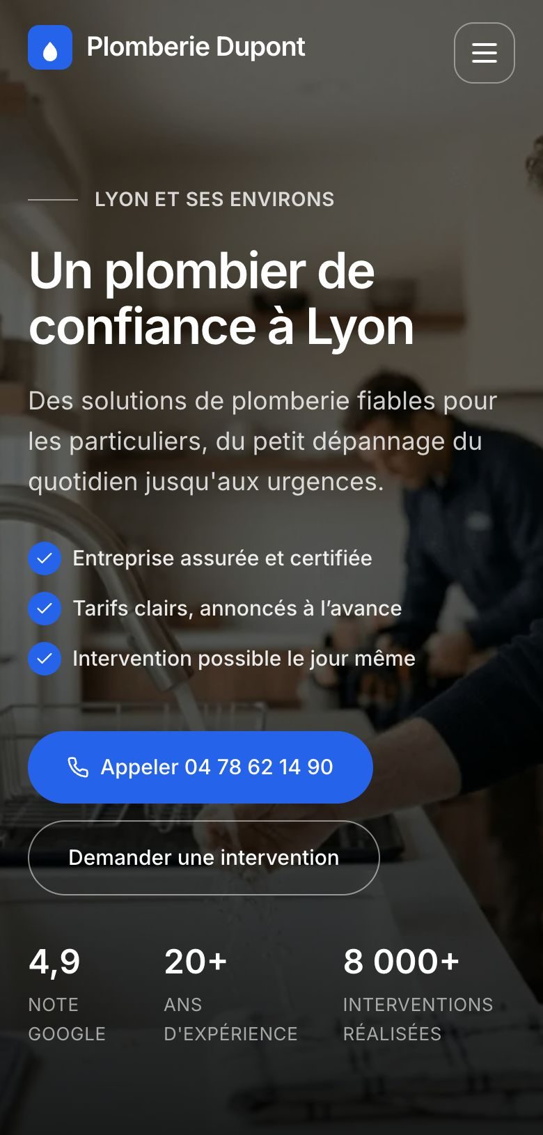 Le site de Plomberie Dupont